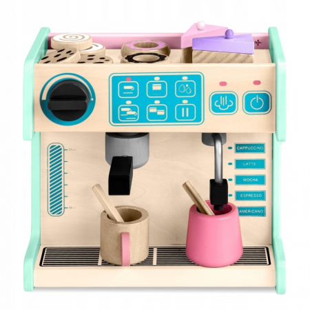 Bucatarii copii - Jucarie interactiva din lemn, coffee shop, Ricokids 785100 - Mint