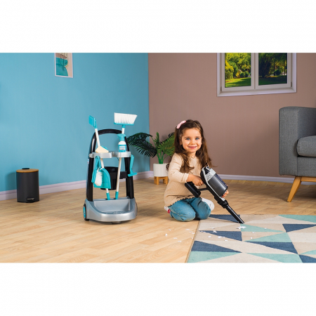 Jucarie Smoby Set curatenie cu troller si aspirator electronic Rowenta negru [7]