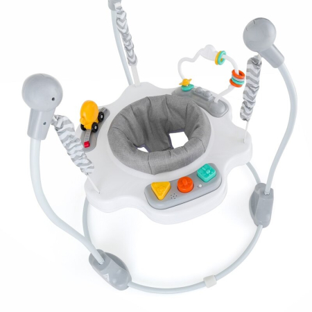 Jumper interactiv, Feedo, Pliabil, cu scaun rotativ 360 grade, cu panou de activitati, Pana la 25 kg,, 83x83x86 cm,6 luni+, Multicolor [4]