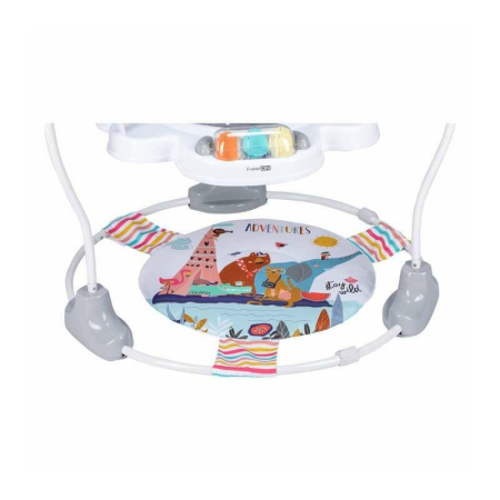 Jumper interactiv, FreeON, Jump&Play, Cu scaun rotativ la 360 grade, Reglabil pe inaltime, Cu melodii, lumini si jucarii, Conform cu standardul european de securitate EN 14036:2003, Multicolor [2]