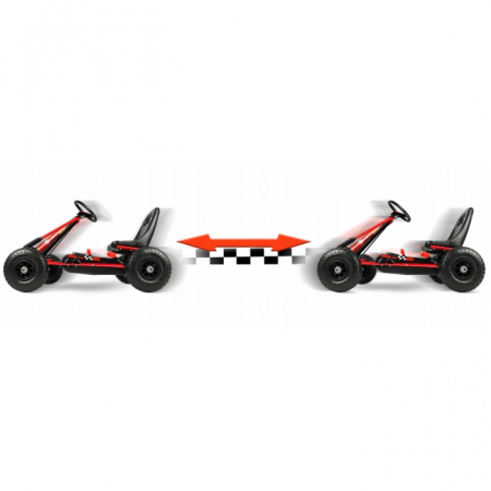 Kart cu pedale si roti gonflabile, Gokart RK-594 Ricokids 759401, Rosu [4]