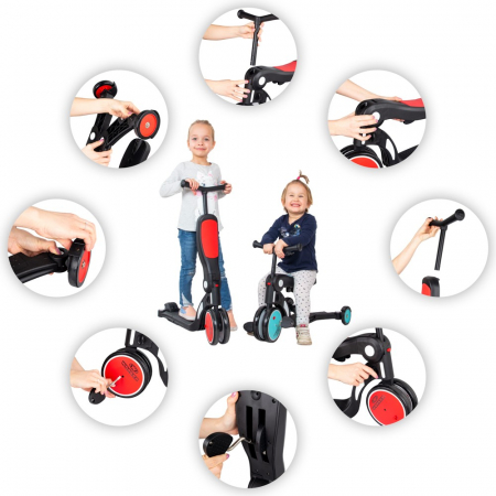 Tricicleta multifunctional pentru copii 5-in-1 WORKER Finfo [13]