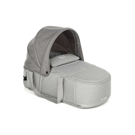 Landouri pentru bebelusi - Landou portabil, Jane, Montare in carucior, cu manere, cu salteluta 95% materiale reciclate cu protectie UPF50, 67x29.5x43 cm, 0-9 Kg, Dim Grey