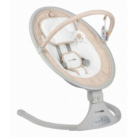 Leagan balansoar, FreeOn, Elite, cu 12 melodii, 5 viteze de balansare si 3 pozitii de reglare a spatarului, Beige [7]