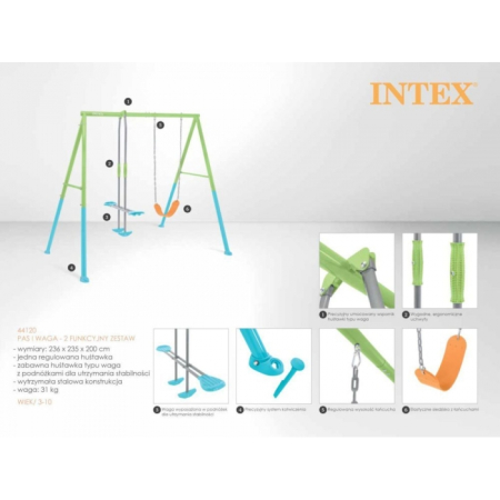 Leagan de gradina dublu pentru copii INTEX 44120 [5]