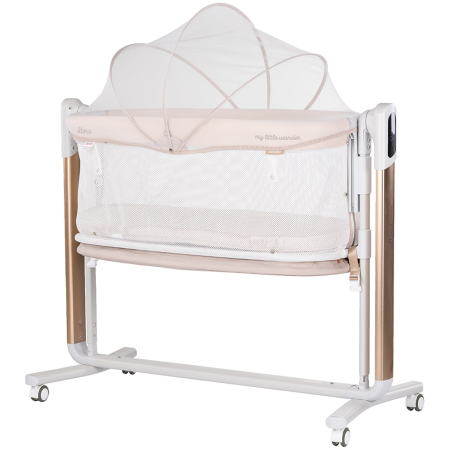 Camera copilului - Leagan electric si patut pentru copii Chipolino Ultima cu laterala culisanta beige