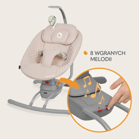 Leagan Lionelo Rio electric cu 3 viteze de leganare, melodii si telecomanda [3]