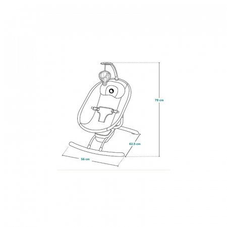 Leagan Lionelo Rio electric cu 3 viteze de leganare, melodii si telecomanda [17]