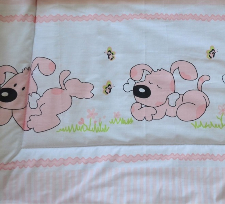 Lenjerie MyKids Catelus Roz 4 + 1 Piese 120x60 [2]