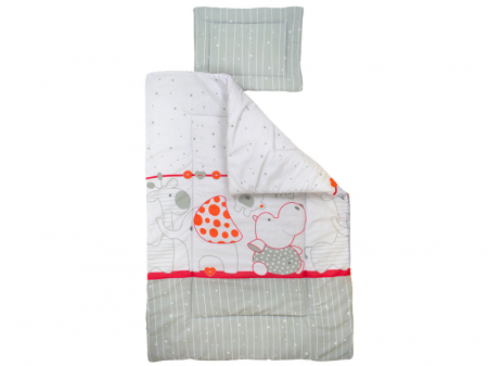 Lenjerie MyKids My Zoo Rosu 4+1 Piese 120x60 cm [4]