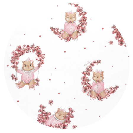 Lenjerie patut cu 3 piese, MimiNu, cu cearceaf 120x60 cm, din bumbac, cu paturica si pernuta, Betty [2]