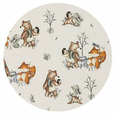 Lenjerie patut cu 3 piese, MimiNu, pentru patut 120x60 cm, cu protectie laterala, din bumbac, Time for fun [3]