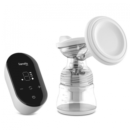 Lionelo - Pompa de san Fidi Go, Functie de masaj, Autonomie pana la 90 min, Afisaj LED, Cu accesorii, Gri Pal [1]