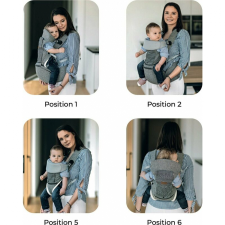 Marsupiu bebe FreeON Travel Mode cu scaunel 8 in 1 [2]