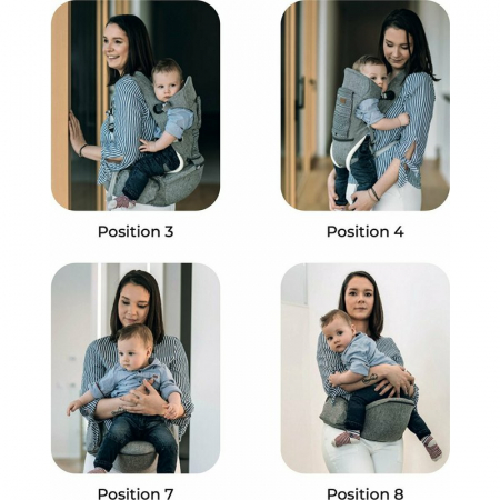 Marsupiu bebe FreeON Travel Mode cu scaunel 8 in 1 [3]