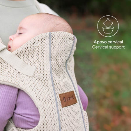 Marsupiu bebe, Jane, Dual Air, Ergonomic, De la nastere pana la 15 Kg, Conform cu EN 13209-2: 2015, Sand [5]