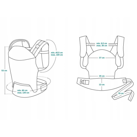 Marsupiu ergonomic, Lionelo, Margareet Air, 3 pozitii de purtare, 4 luni+, Pana la 20 Kg, Material respirabil 3D Air Mesh, Catarama dubla de siguranta, Negru [21]