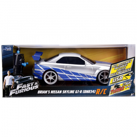 Masina Jada Toys Fast and Furious Nissan Skyline GTR cu telecomanda [9]