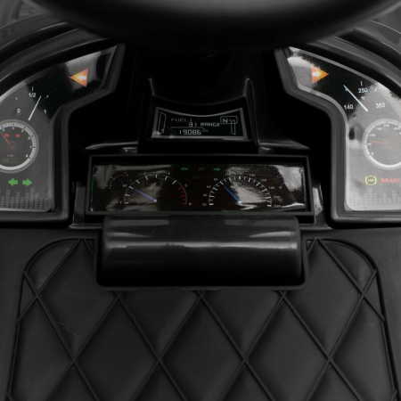 Masinuta de impins, Baby Mix, Racer, Pana la 25 kg, cu volan, cu sunete, cu suport jucarii sub sezut si spatar confortabil, 12 luni+, Black [9]