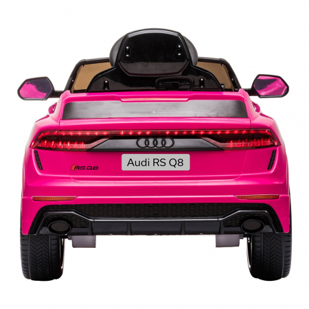 Masinuta electrica Chipolino Audi RS Q8 cu scaun din piele si roti EVA pink [4]