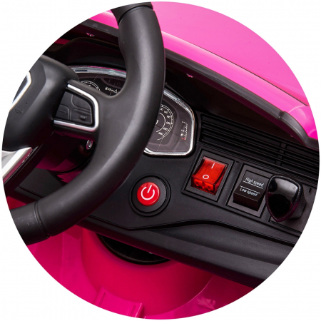 Masinuta electrica Chipolino Audi RS Q8 cu scaun din piele si roti EVA pink [6]