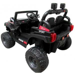 Masinute si motociclete electrice - Masinuta electrica cu telecomanda Auto X16, 110x70x68 cm, varsta 1-5 ani, roti EVA, scaun din piele ECO, putere 90W, R-Sport - Negru