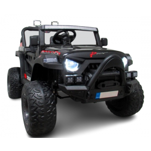 Masinuta electrica cu telecomanda Auto X16, 110x70x68 cm, varsta 1-5 ani, roti EVA, scaun din piele ECO, putere 90W, R-Sport - Negru [2]