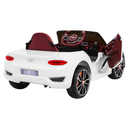 Masinuta electrica cu telecomanda BENTLEY EXP 12, roti EVA, scaun tapitat, 107x59x44 cm, putere 24V - Alb [10]