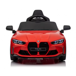Masinuta electrica cu telecomanda BMW M4, 110x70x50 cm, varsta 1-5 ani, roti EVA, scaun din piele ECO, putere 90W - Rosu [3]