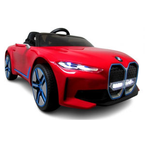 Masinuta electrica cu telecomanda, roti din spuma EVA, scaun din piele ecologica, varsta 1-5 ani, BMW I4 - Rosu [1]