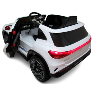 Masinuta electrica cu telecomanda, roti din spuma EVA, scaun din piele ecologica, varsta 1-5 ani, MERCEDES EQA250 - Alb [4]