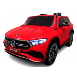 Masinute si motociclete electrice - Masinuta electrica cu telecomanda, roti din spuma EVA, scaun din piele ecologica, varsta 1-5 ani, MERCEDES EQA250 - Rosu