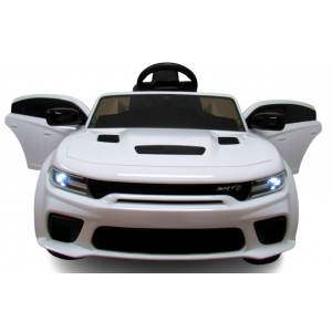Masinuta electrica cu telecomanda, roti EVA, varsta 1-5 ani, putere 90W, 107x68x53 cm, DODGE SRT R-Sport - Alb [3]