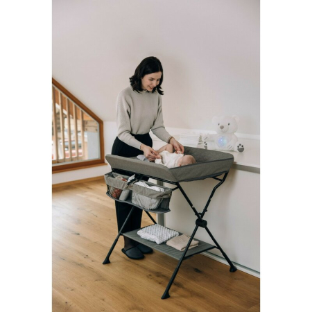 Masuta pentru infasat si schimbat scutece, FreeON, Lia, Multifunctionala, Pliabila, Gri [9]