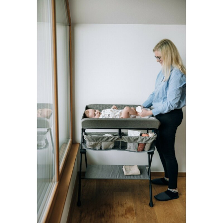 Masuta pentru infasat si schimbat scutece, FreeON, Lia, Multifunctionala, Pliabila, Gri [4]