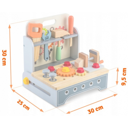 Mini atelier de lucru din lemn cu accesorii incluse, 30 x 25 x 30 cm, Ricokids RK-877 [7]