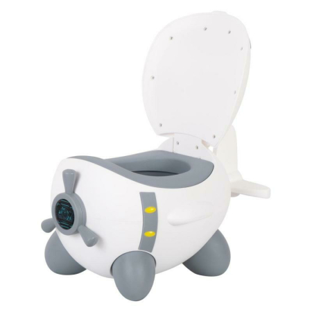 Olita copii, FreeON, In forma de avion, Potty Plane, 32 cm x 28 cm x 41 cm, White/Grey [1]