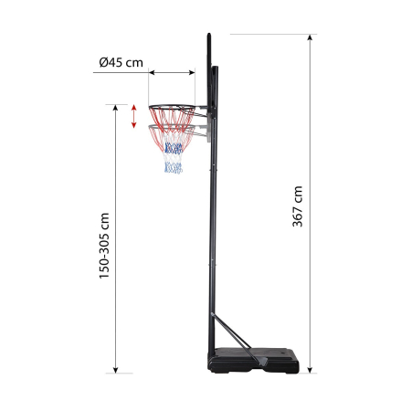 Panou Baschet Portabil cu Cos NILS ZDK321 [2]