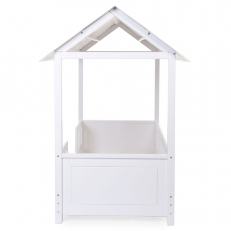 Pat Casuta Childhome cu protectii laterale 70x140 cm Lemn Alb [3]
