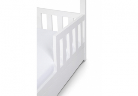 Pat tineret casuta Klups Liv Alb 160x80 cu sertar [1]