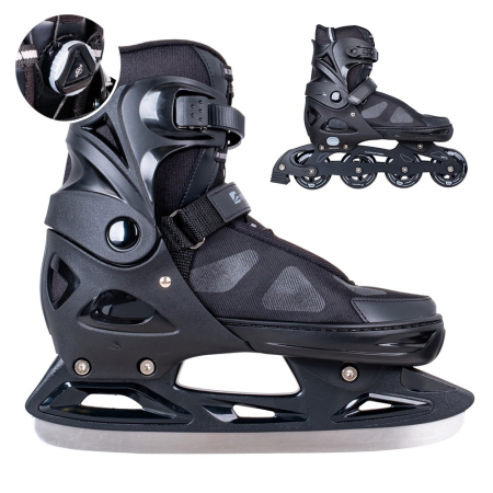 Patine gheata reglabile - Patine 2in1 cu sistem de strangere FITGO® inSPORTline Noctys