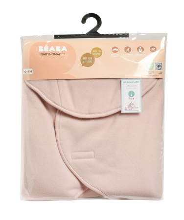 Paturici copii - Paturica de infasat BabyNomade 0-6 luni Dusty Rose