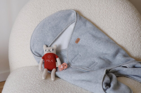 Paturica de infasat BabyNomade 0-6 luni Heather Grey [2]