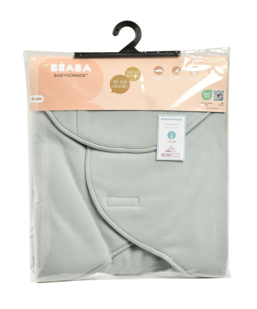 Paturici copii - Paturica de infasat BabyNomade 0-6 luni Sage Green