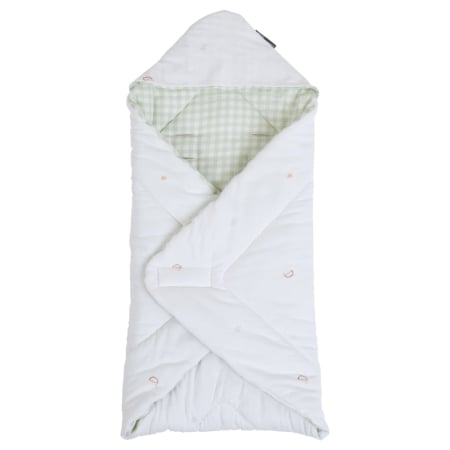 Paturici copii - Paturica de infasat Childhome 75x75 cm Jerse Tetra Verde