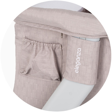 Patut co-sleeper Chipolino Eleganza cu laterala culisanta tiramisu [6]
