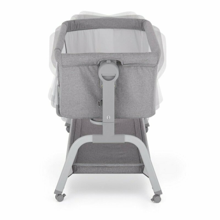 Patut co-sleeper, Feedo, Cu sistem de leganare, Inaltime adjustabila pana la 57-69 cm, sustine pana la 9 kg, 0 luni+ Gri [7]