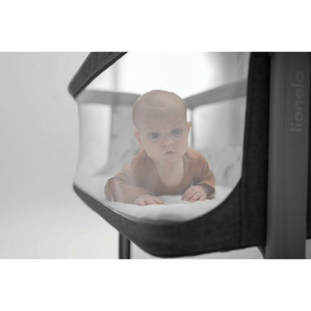 Patut co-sleeper Lionelo Aurora 3 in 1 cu leganare si setare unghiulara cu saltea cu densitate T25 si geanta transport [24]