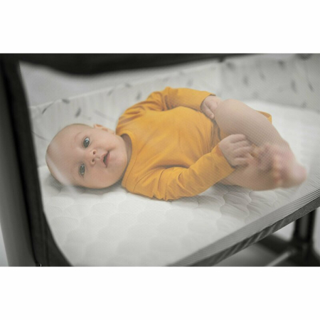 Patut co-sleeper Lionelo Aurora 3 in 1 cu leganare si setare unghiulara cu saltea cu densitate T25 si geanta transport [22]