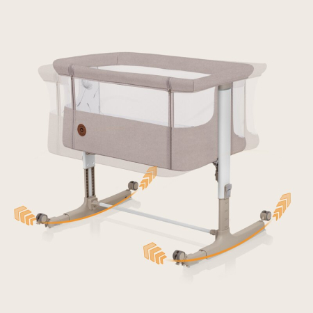 Patut co-sleeper Lionelo Aurora 3 in 1 cu leganare si setare unghiulara cu saltea cu densitate T25 si geanta transport [52]